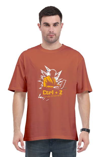 Oversized Men's T-Shirt - Ctrl+Z Icon