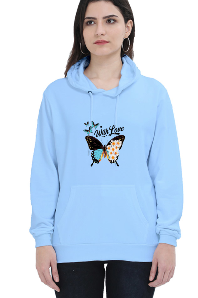 Unisex Hooded Sweatshirt - "Butterfly with Love" Design