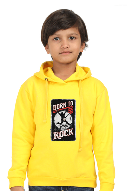 Girls' Hooded T-Shirt - "Born to Rock" Rockstar Design