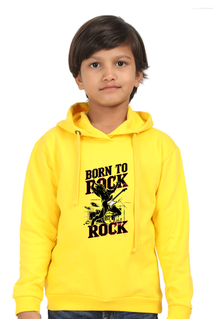 Girls' Hooded T-Shirt - "Born to Rock" Rockstar Design