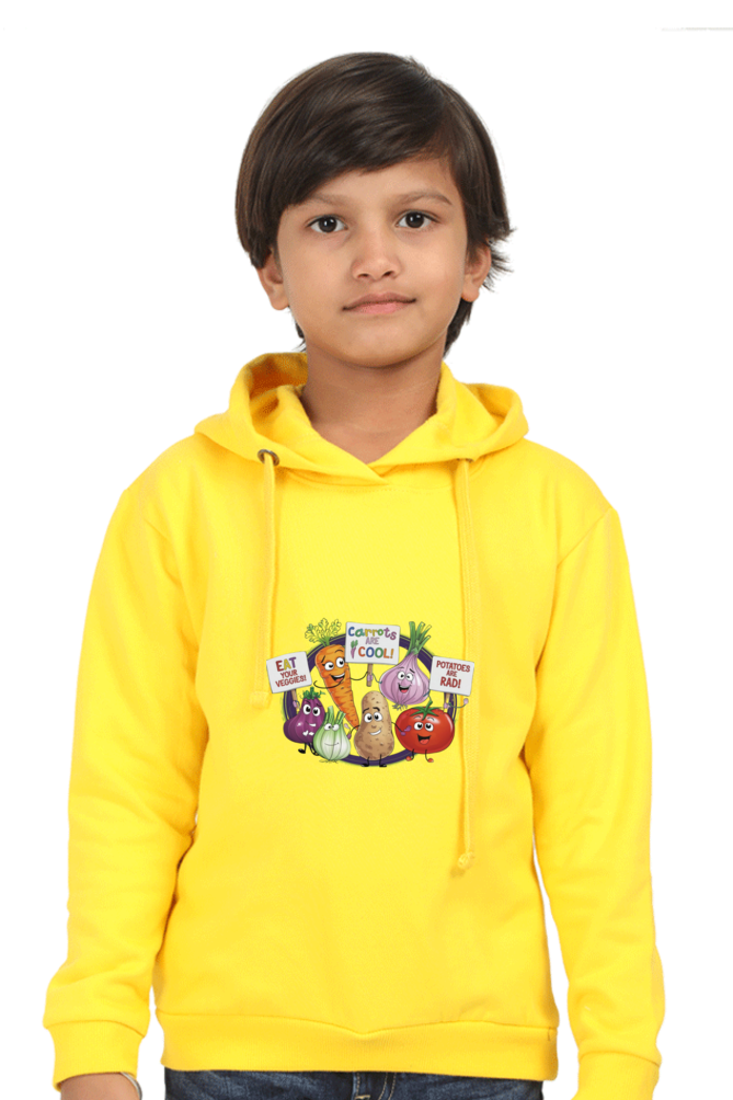 Kids' Hooded T-Shirt - "Eat Your Veggies" Theme