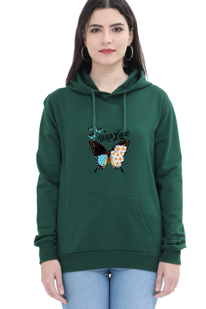 Unisex Hooded Sweatshirt - "Butterfly with Love" Design