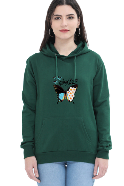 Unisex Hooded Sweatshirt - "Butterfly with Love" Design