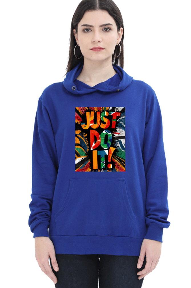 Women's Hooded T-Shirt - "Just Do It" Quote Design