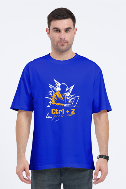 Oversized Men's T-Shirt - Ctrl+Z Icon